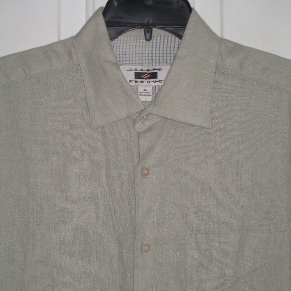 Joseph Abboud Mens S/S Natural Linen Casual Resort Wear Shirt NWT - Size Medium - Picture 1 of 2
